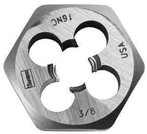 Irwin 9436 Hex Die, 3/8&quot;-24 NF