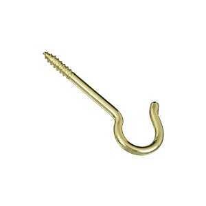 National Hardware N192-286 Ceiling Hook #8X2-9/16&quot; Solid Brass