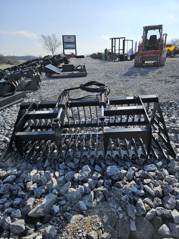 Loflin 72" Compact Tractor Rock Bucket Grapple (645Lbs)