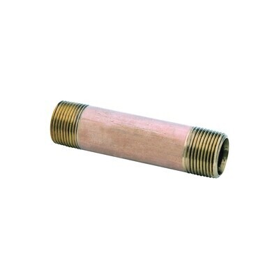 Anderson Metals 38300-0430 Brass Pipe Nipple, 1/4&quot;X3&quot;