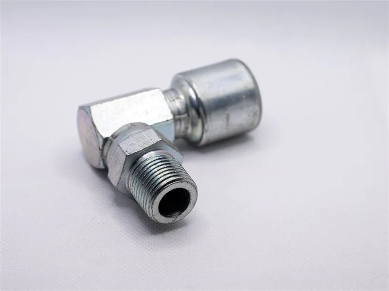 Hydraulic Fitting, 1/4&quot;X1/4&quot; Male Pipe 90 Degree Block