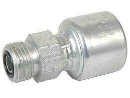 Hydraulic Fitting, 1/4"X1/4" Male Flat Face O-Ring