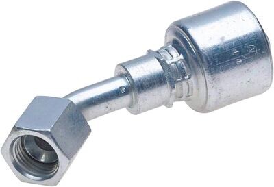 Hydraulic Fitting, 1/4&quot;X5/16&quot; Female JIC  45Deg