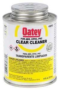 Oatey 30782 All-Purpose Clear PVC Cleaner, 8oz
