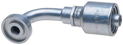 Hydraulic Fitting, 1/2&quot;X3/4&quot; O-Ring Flange 90Deg