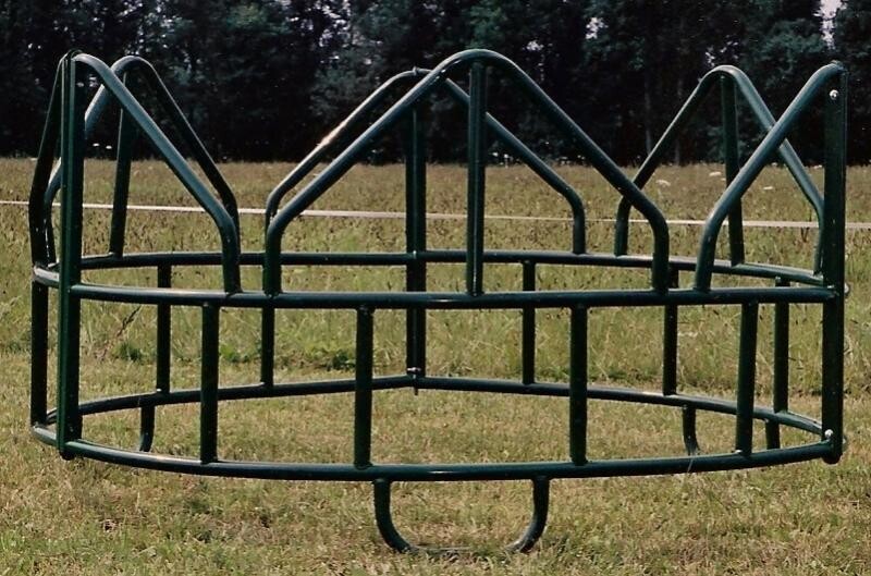 Painted GREEN 14Ga Open Bottom Heavy Duty Horse Hay Feeder, 8Ft