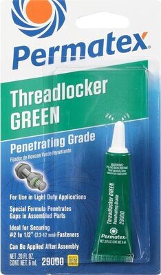Permatex Green Penetrating Thread Locker, 6Ml