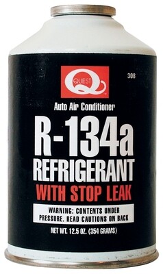 Quest SZ308-1 R134A w/Stop Leak, 12oz