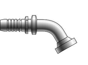 Hydraulic 45° Ell Fitting, 1&quot;X1-1/4&quot; Code 62 Flange