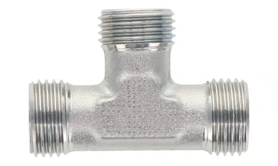 Metric Tee Fitting, 8MDL, M14-1.5 Male DIN Light