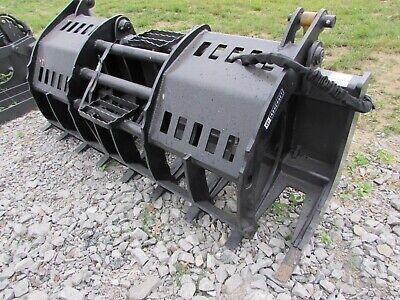 IronCraft Severe Duty Root Grapple Rake, 84&quot; Wide, Opens to 43&quot;,  Flat Face Couplers