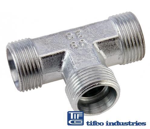 Metric Tee Fitting, 12MDL, M16-1.5 Male DIN Light