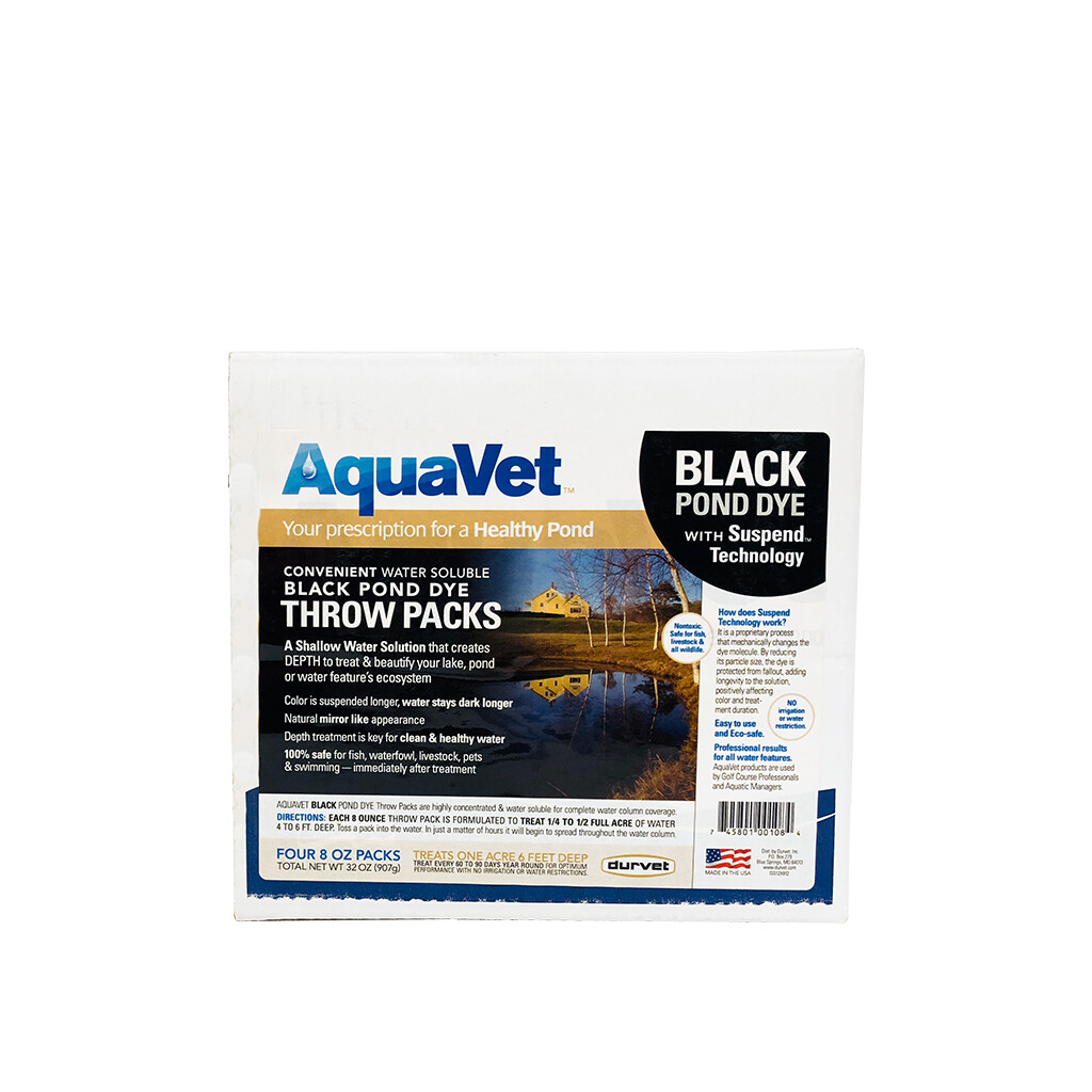 Aquavet Black Pond Dye Throw Pack