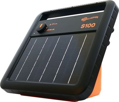 Gallagher G346404 S100 Solar Fence Charger, 0.73 J Output Energy, Rechargeable Battery