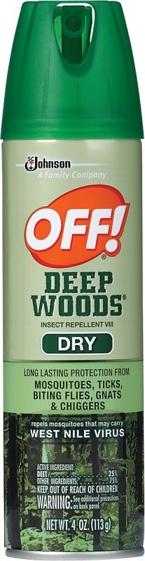 OFF! 71764 Deep Woods DRY Aerosol Insect Repellent VIIII, 4oz