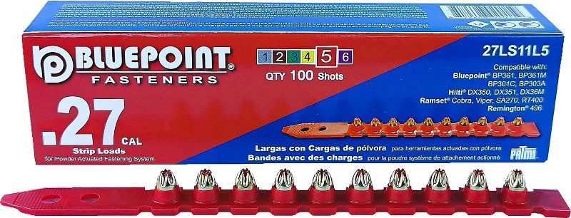 Bluepoint 27LS11L5 Low Velocity Red .27 Level 5 Load Strip 100Box