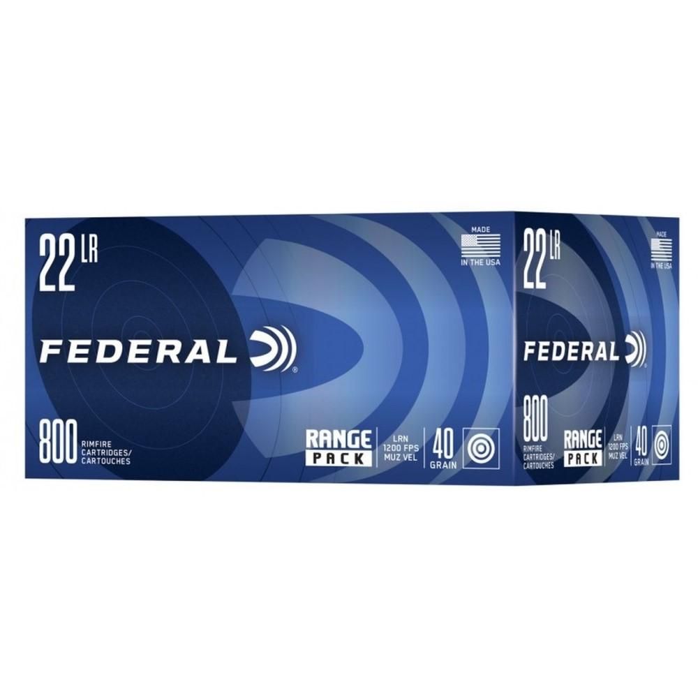 Federal 729B800 Range Pack .22 LR 40GR LRN, 1200FPS  800Ct