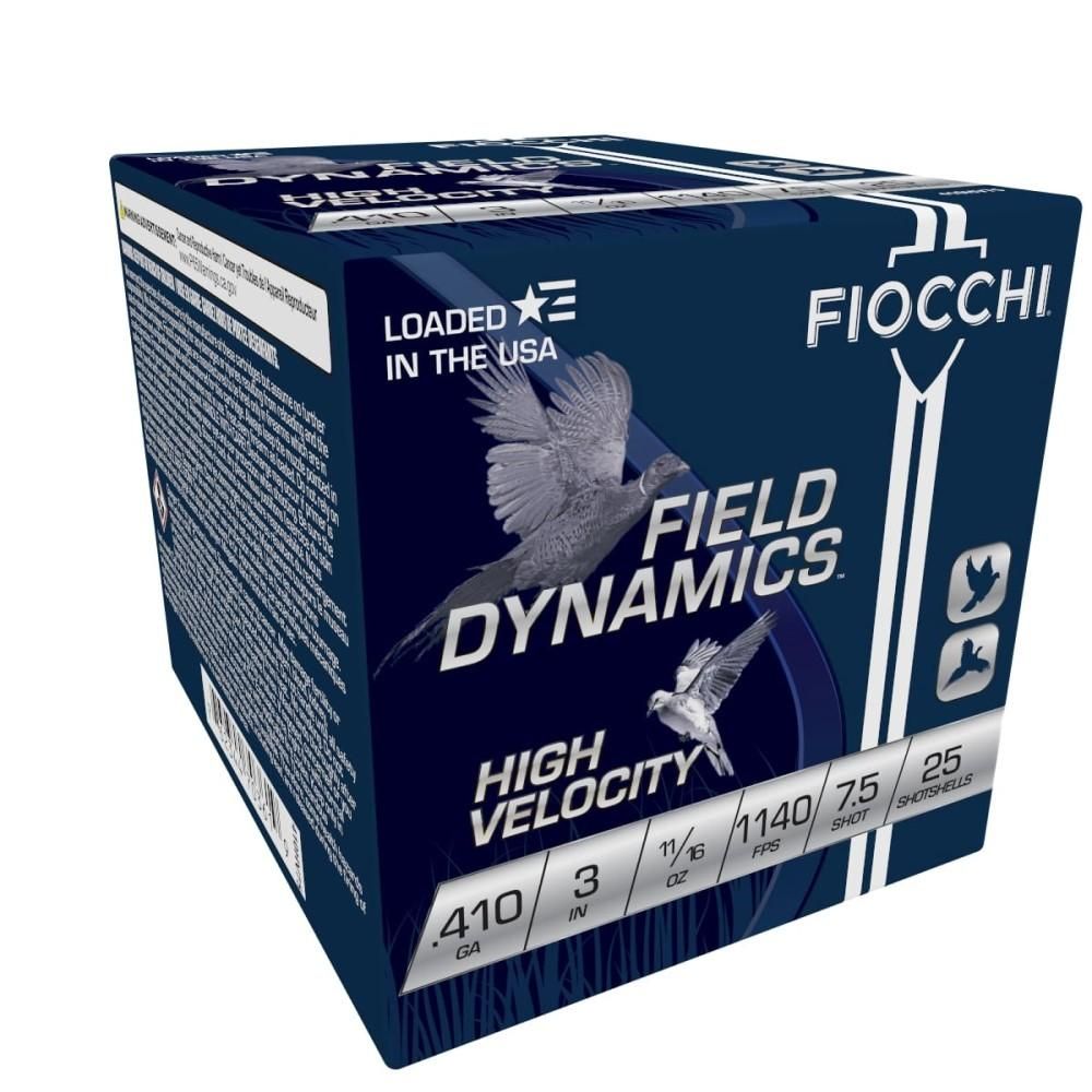 Fiochi Field Dynamics High Velocity .410 3&quot; 7-1/2 Shot Ammo, 25Ct