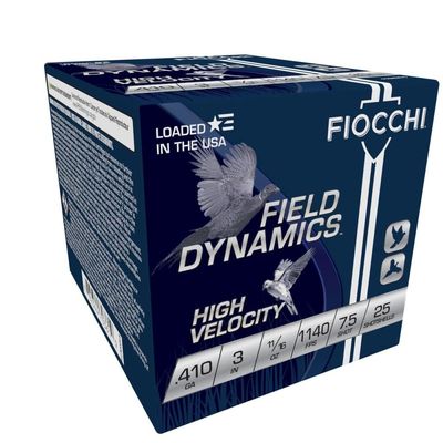 Fiochi Field Dynamics High Velocity .410 3&quot; 7-1/2 Shot Ammo, 25Ct