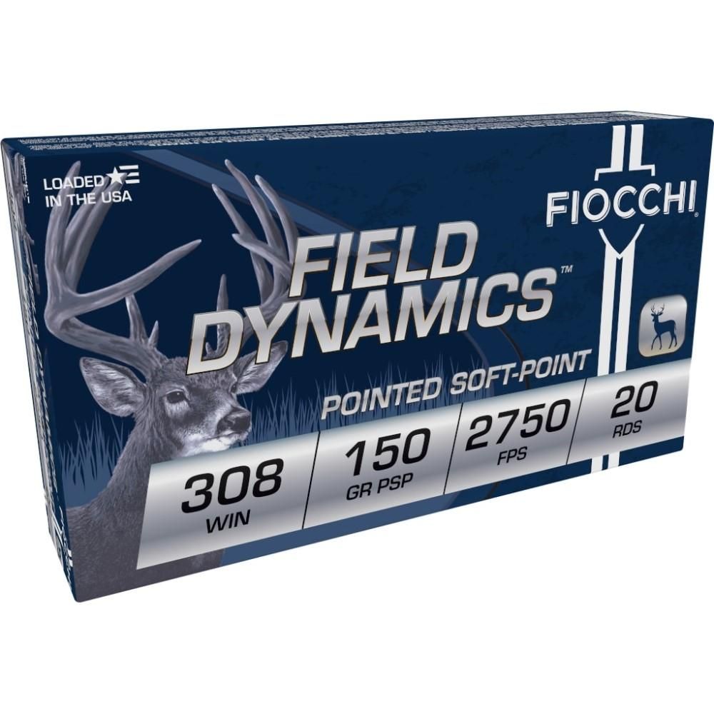 Fiocchi Field Dynamics .308 Win PSP Ammo, 150Gr.  2750Fps  20Ct