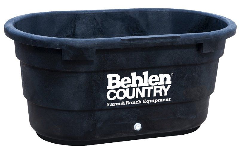 FP100 Behlen Country Black Poly Stock Tank, 100-Gal, 31&quot;WX52&quot;LX25&quot;T