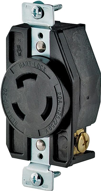 Eaton AHL/CWL1020R Twist Lock Receptacle, 20A  125/250V NEMA L10-20R