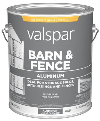 Valspar 018.5031-90.007 Aluminum Oil Base Paint, 1-Gal
