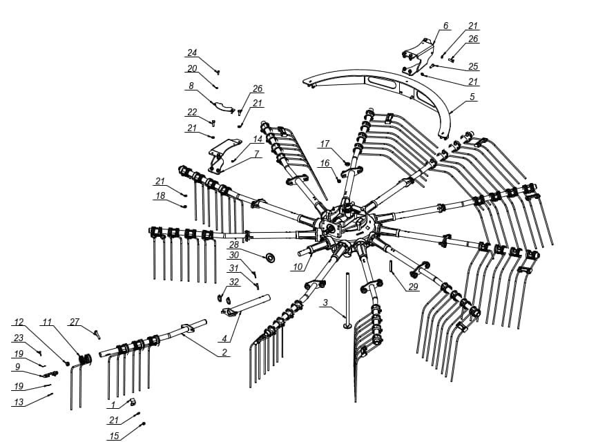 Samasz Rake Arm Mounting