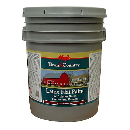 Majic Red Latex Barn Paint, 5-Gal