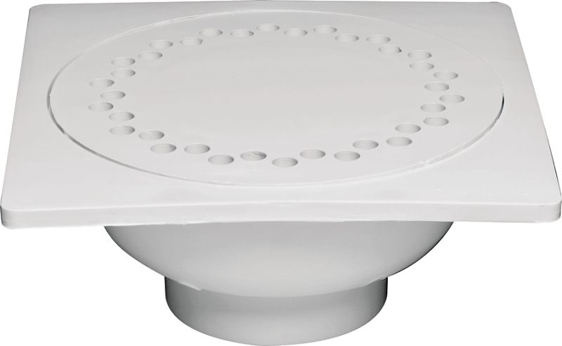 Oatey 43633 Floor Drain w/PVC Bell Trap,  9&quot;X9&quot;  3&quot;-4&quot; Pipe