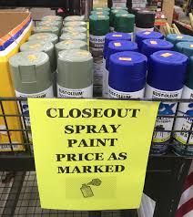 Close-Out Spray Paint