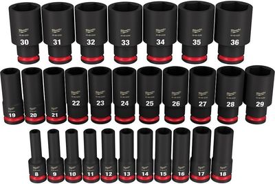 Milwaukee 1/2 Drive Metric Impact Sockets