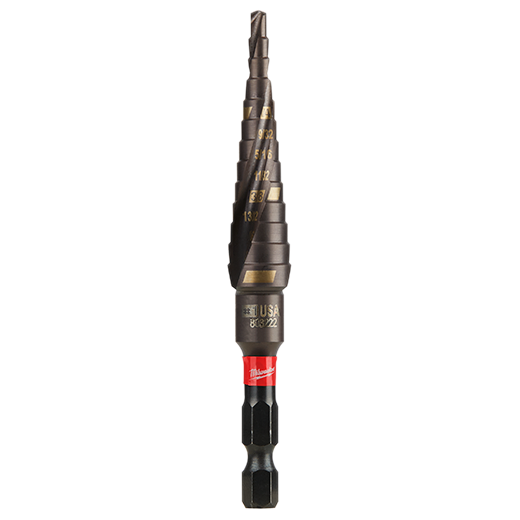 Milwaukee Shockwave Impact Duty Step Bit, #1 1/8&quot;-1/2&quot;
