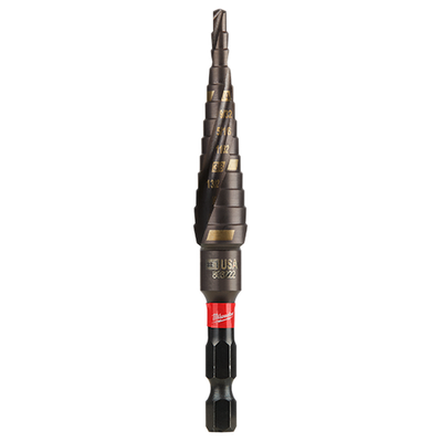 Milwaukee Shockwave Impact Duty Step Bit, #1 1/8&quot;-1/2&quot;