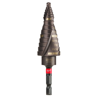 Milwaukee Shockwave Impact Duty Step Bit, #8 1/8&quot;-1&quot;
