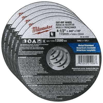 Milwaukee Cutting Discs