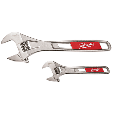 Milwaukee 6&quot; &amp; 10&quot; Adjustable Wrench Set