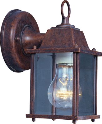 Boston Harbor Outdoor Rustic Brown Wall Lantern, Med. Base, 60W