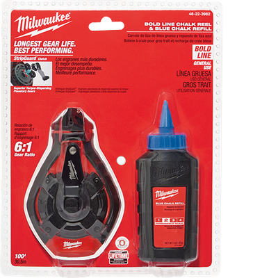 Milwaukee Bold Chalkline W/Plastic Body, 100Ft