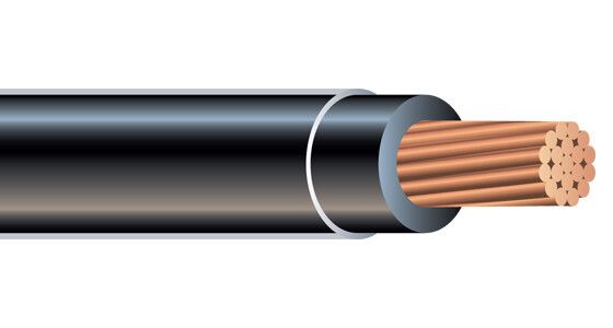 Single Building Wire, 2/0Blk-Str, THHN 195Amp