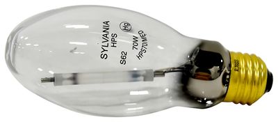 Sylvania 67435 Clear High Pressure Sodium Light Bulb, 70W Med. Base