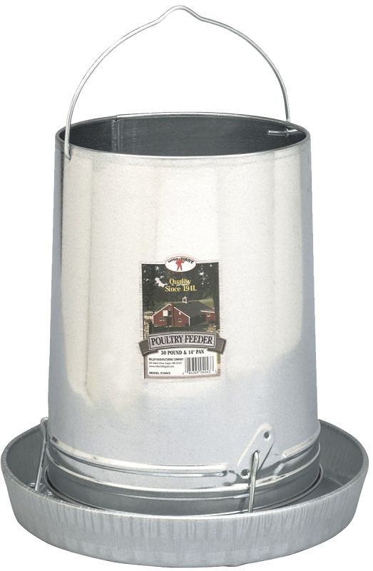 Galv. Hanging Poultry Feeder, 30Lb Capacity