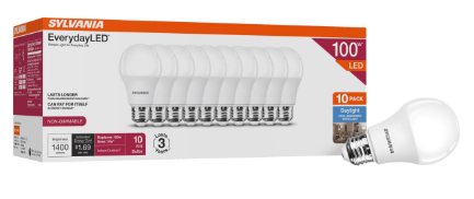 Sylvania 42135 LED Light Bulbs, 1400lm 5000k  10Pk