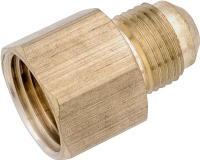 Anderson Metals 754046-0402 Brass Flare Adaptor 1/4&quot; Flare x 1/8&quot; FPT