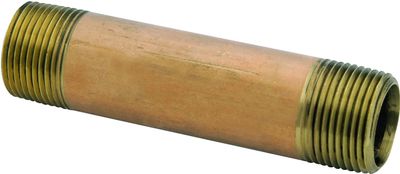 Anderson Metals 38300-0850 Brass Pipe Nipple 1/2&quot;x5&quot;
