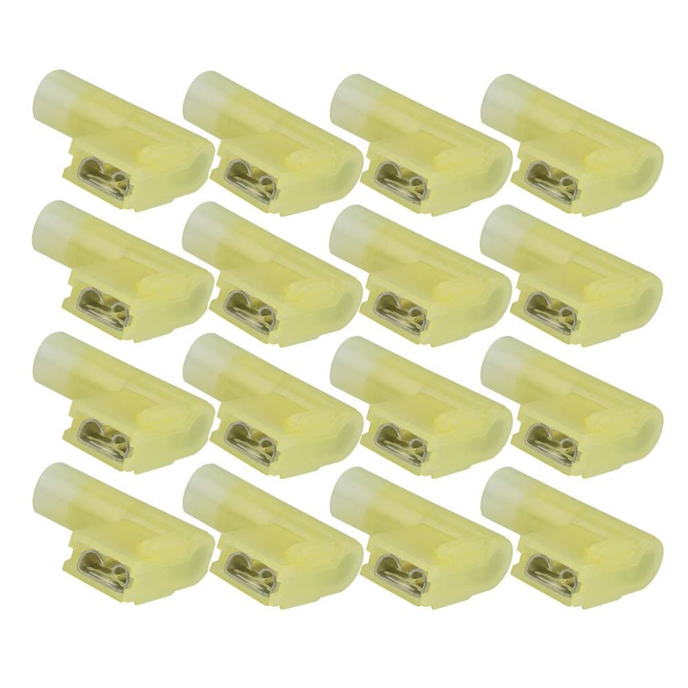 Yellow Right Angle Flag Terminal Disconnect, 50