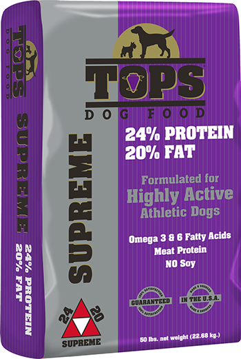Tops Supreme Dog Feed, 24/20 50Lb