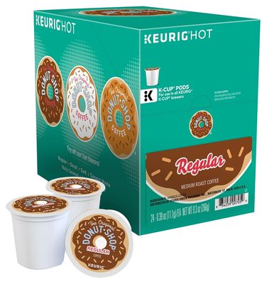 Keurig 5000330069 Donut Shop Regular Medium Roast Coffee, K-Cups, 24Pk