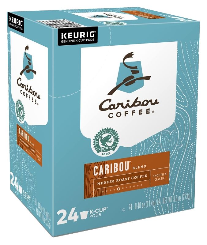 Caribou Medium Roast Coffee, K-Cups, 24Pk