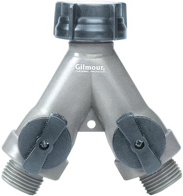 Gilmour 800024-1001 Full Flow Hose Wye w/Shut-Offs